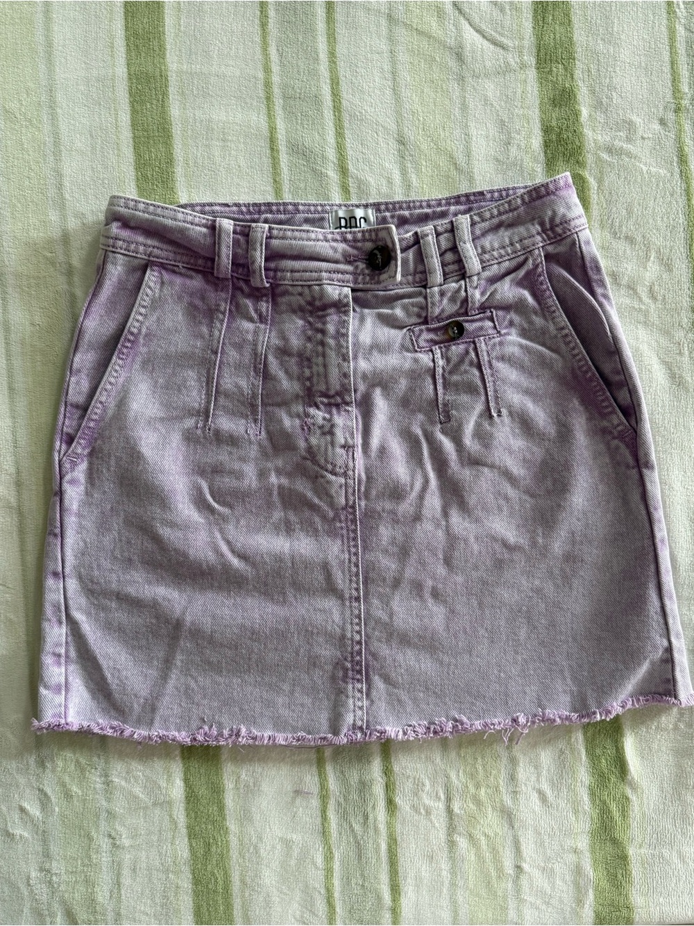 BDG Lavender Denim Mini Skirt